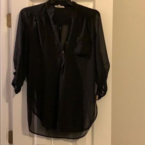 Black 3/4 long sleeve top